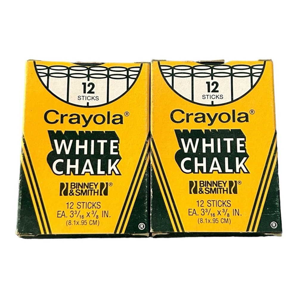 VTG Crayola White Chalk Lot of 2 NEW Binney & Smith 12 Sticks #320 Outdoors